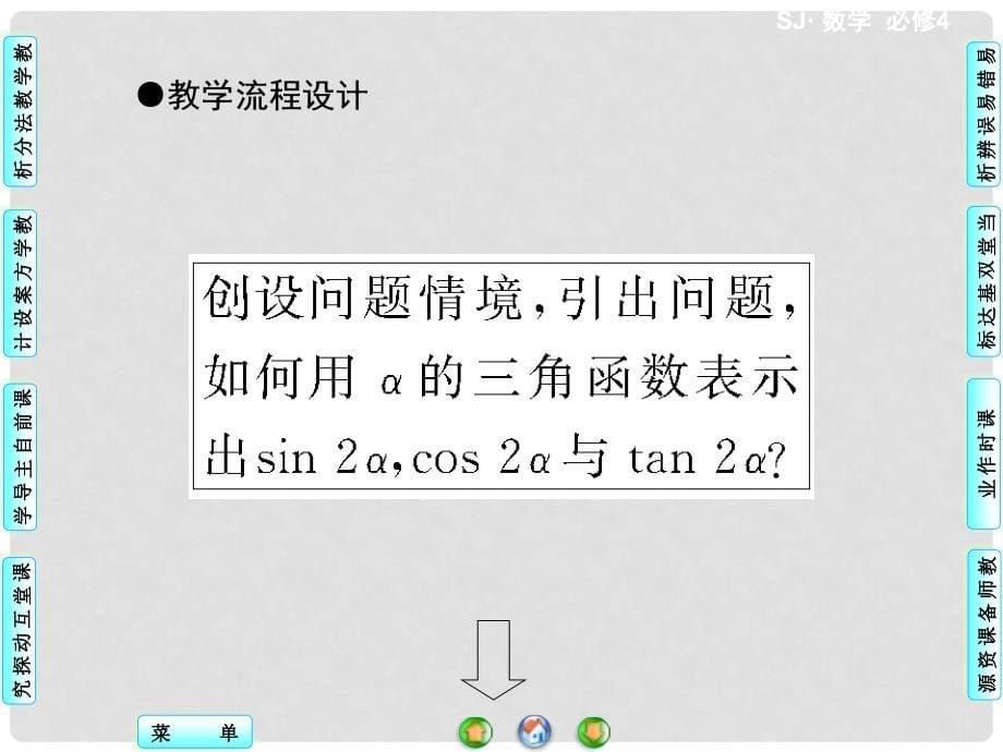 高中数学 3.2 二倍角的三角函数配套课件1 苏教版必修4_第5页