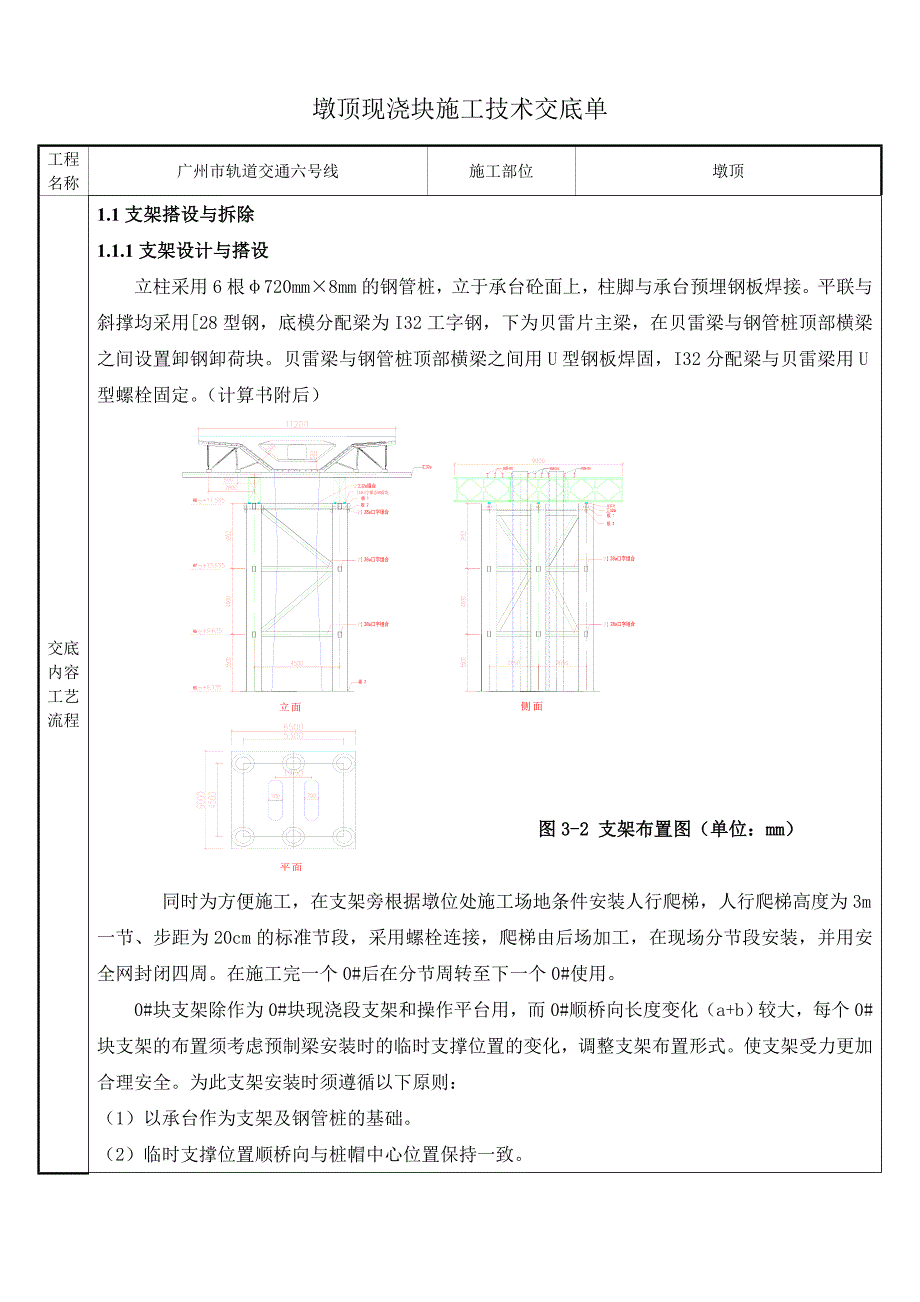 墩顶现浇块施工技术交底_第1页