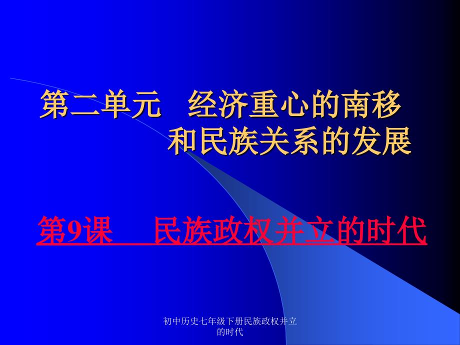 初中历史七年级下册民族政权并立的时代课件_第1页