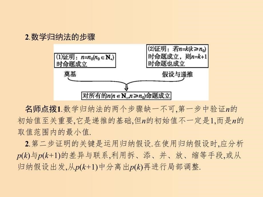 2018-2019版高中数学 第四章 用数学归纳法证明不等式 4.1 数学归纳法课件 新人教A版选修4-5.ppt_第5页