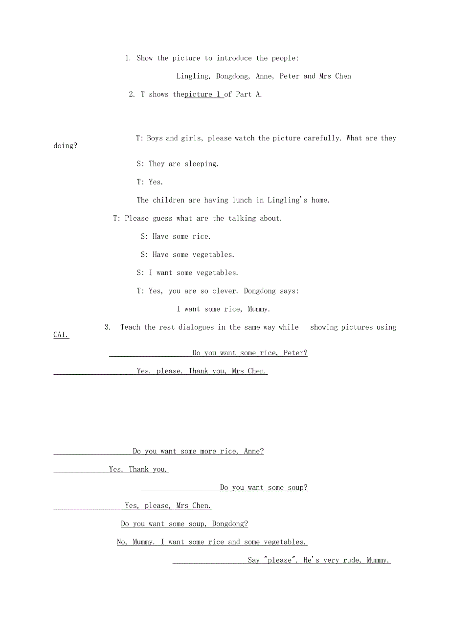 五年级英语上册 Unit 2(4)教案 湘少版_第4页