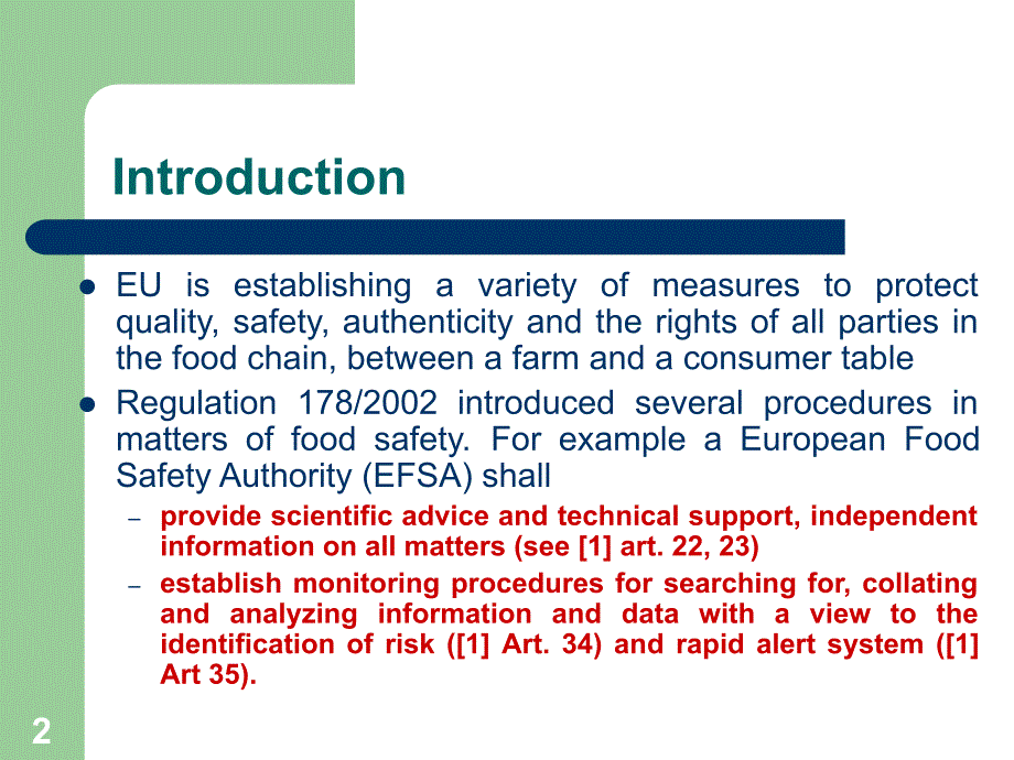 Analytical methods in assurance of food quality, safety and origin在保证食品质量的分析方法安全和起源_第2页