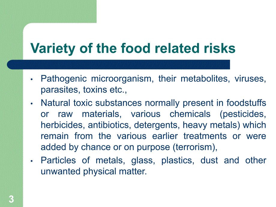 Analytical methods in assurance of food quality, safety and origin在保证食品质量的分析方法安全和起源_第3页