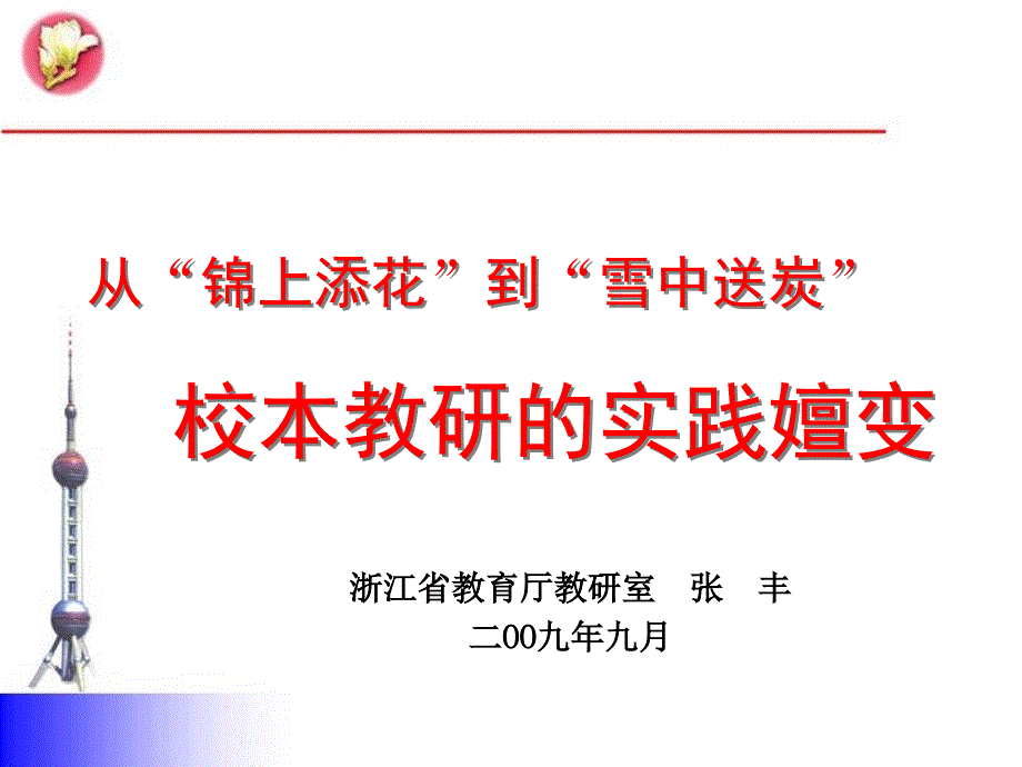 从锦上添花到雪中送炭校本教研的实践嬗变ppt课件_第1页