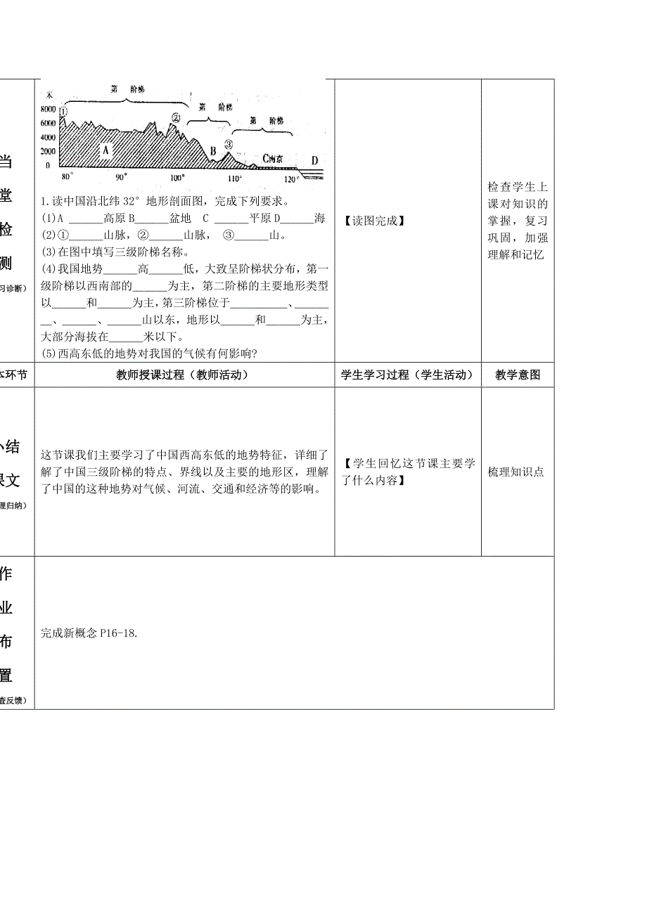 八级地理上册的地形第课时导学案曾钦贤_第4页