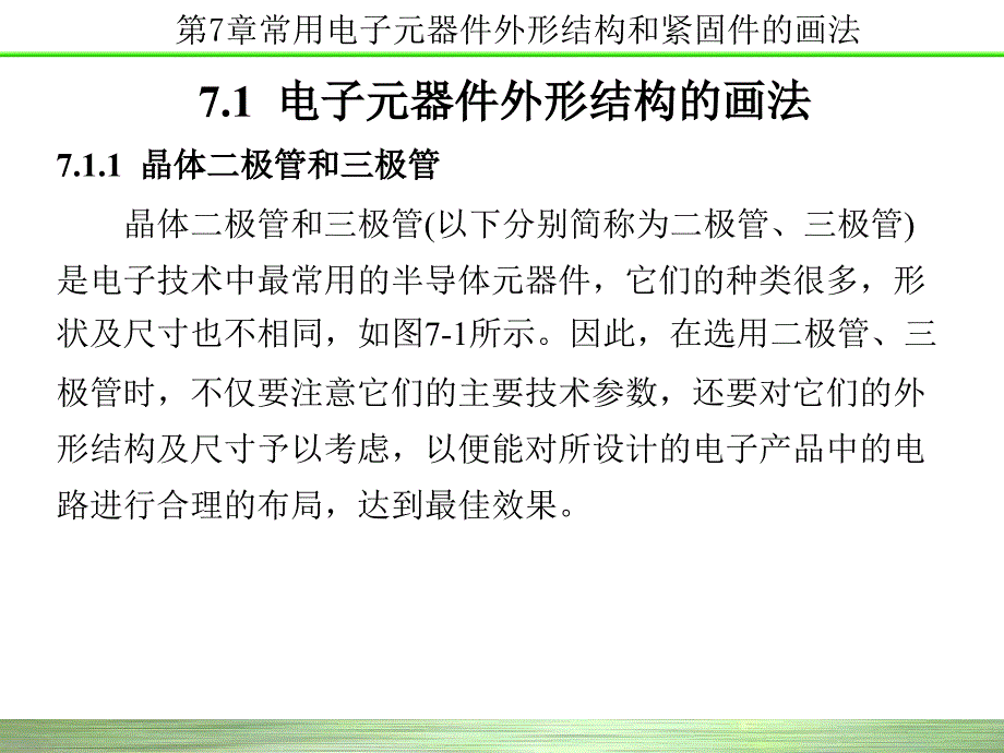 电子工程制图西电版第7章 常用电子元器件外形结构和紧固件的画法_第2页