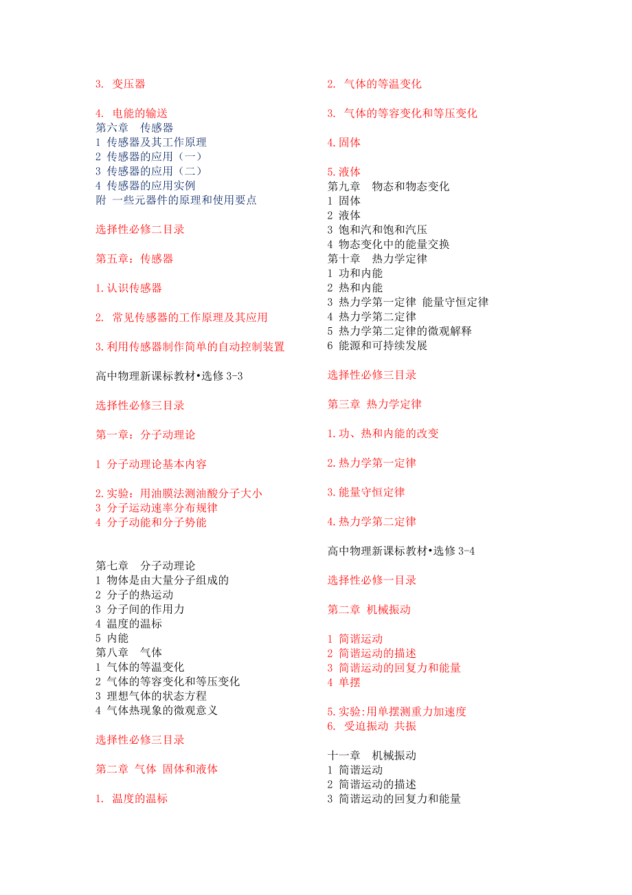 最新人教版高中物理目录_第4页