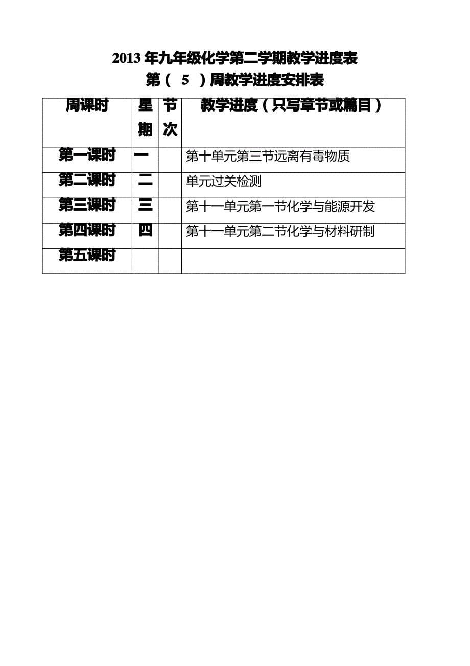 九年级化学第二学期教学进度表_第5页