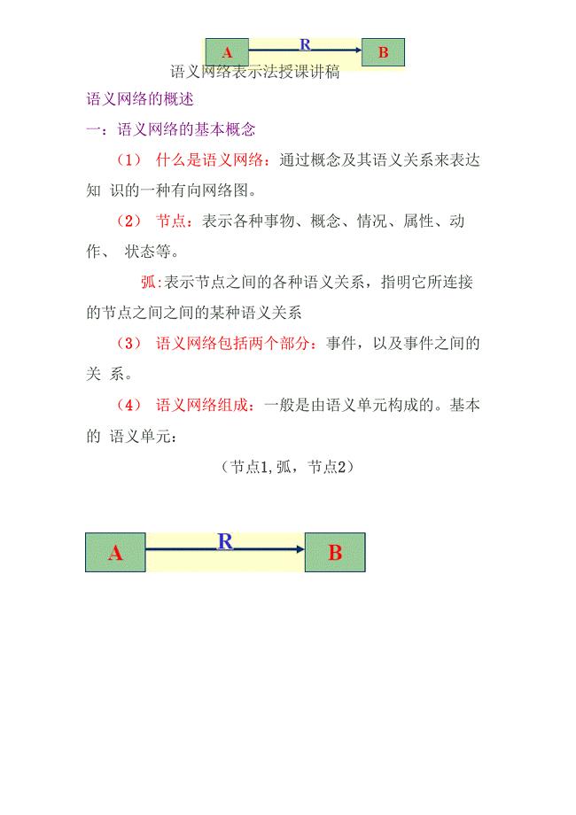 语义网络表示法讲稿