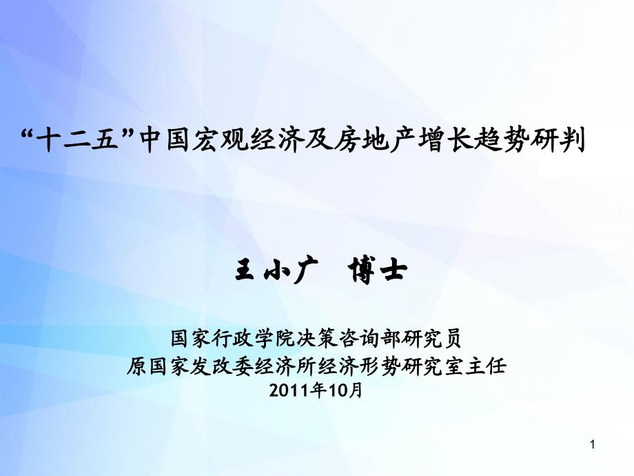 国内国际宏观经济形势及预测 12页_第1页