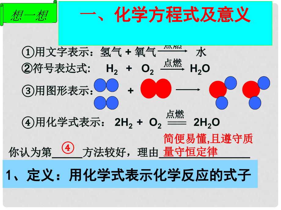 九年级化学上册 第五单元 定量研究化学反应 第二节 化学反应的表示课件 （新版）鲁教版_第3页