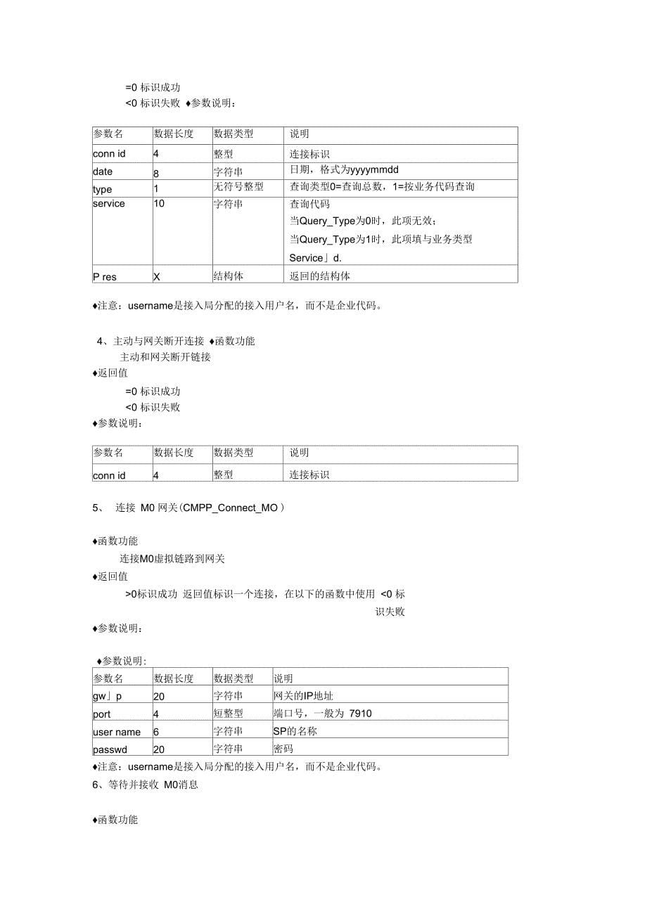 短信网关SP端应用程序接口使用详细说明_第5页