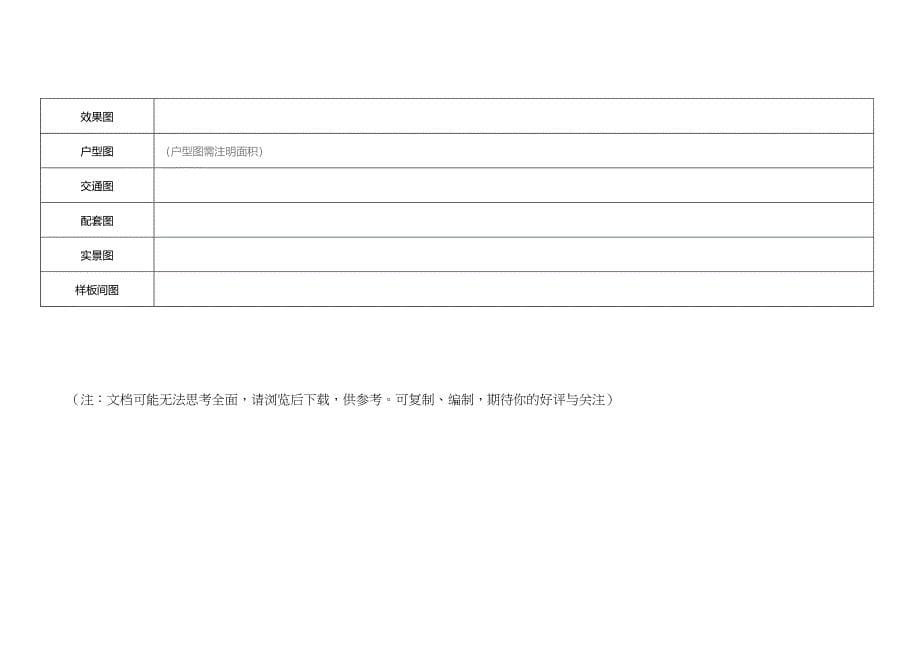 楼盘信息盘信息采集表_第5页