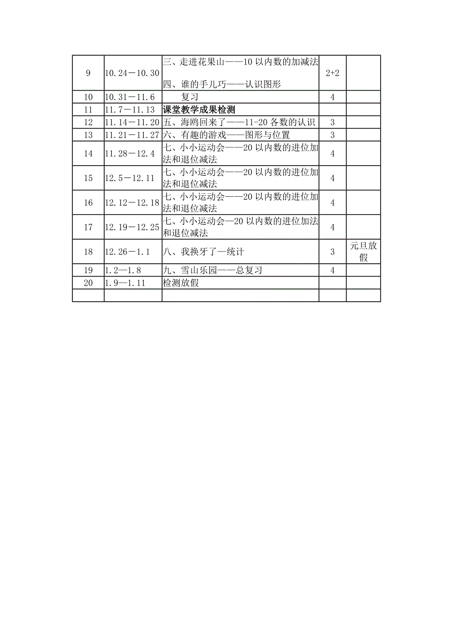 青岛版一年级上册数学计划.doc_第3页