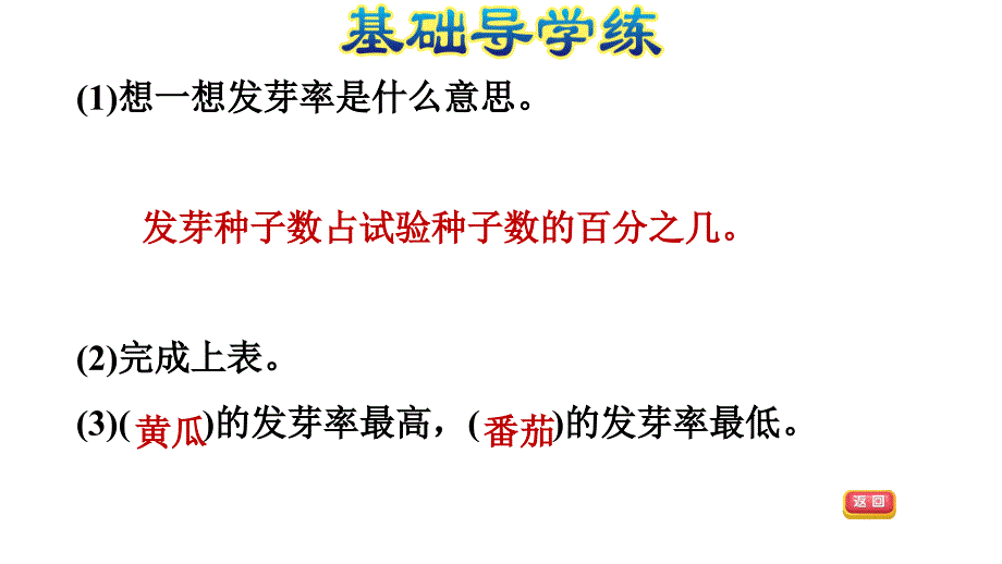 六年级上册数学习题课件第三单元第课时求百分率E38080冀教版共10张PPT_第4页