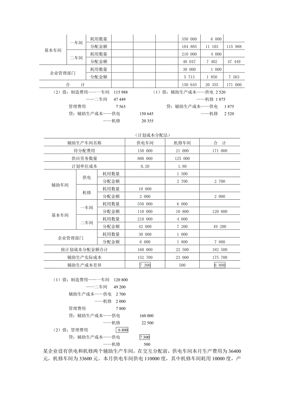 2023年电大成本期末复习计算题实例_第3页