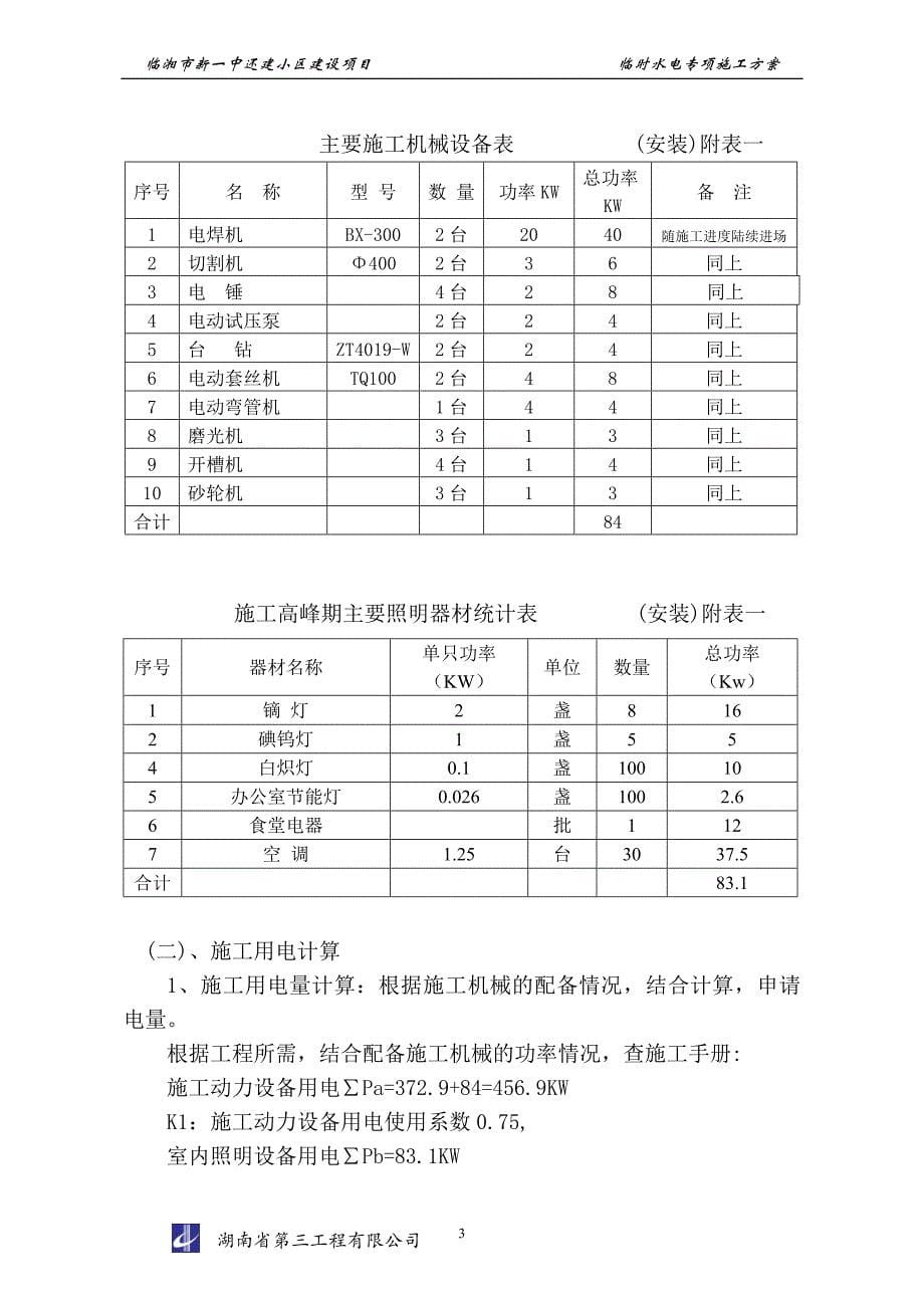 临时施工用水电施工方案培训资料_第5页