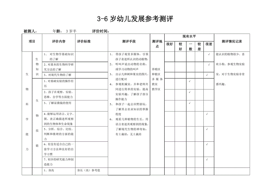 3~6岁幼儿发展参考测评.doc_第1页