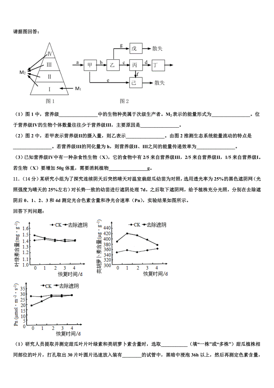 2023学年唐山市重点中学高三考前热身生物试卷(含解析）.doc_第4页