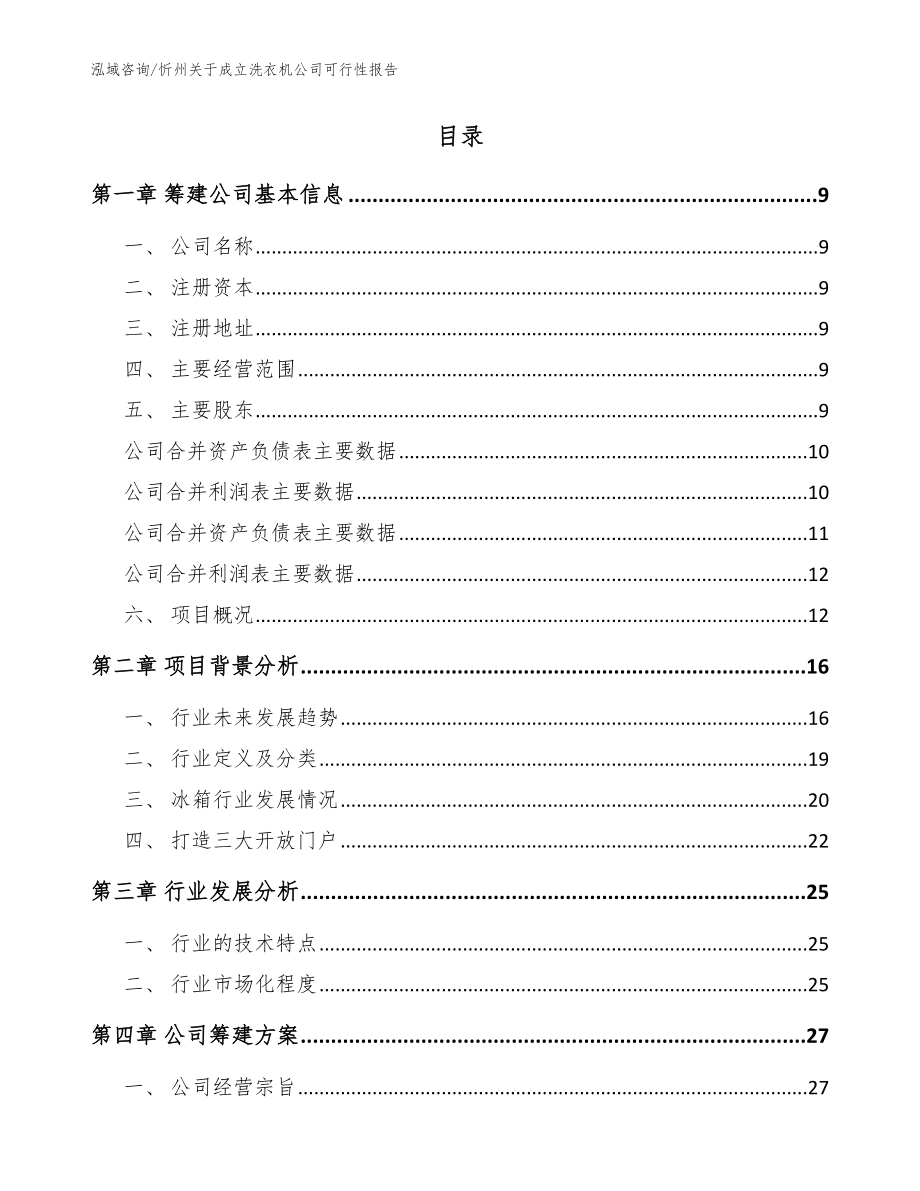 忻州关于成立洗衣机公司可行性报告模板_第2页