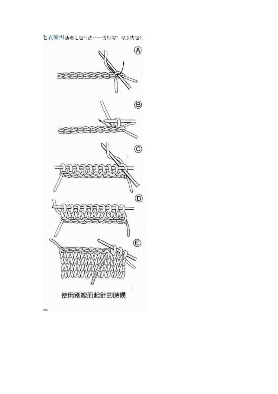 毛衣编织基础之起针法及手工毛衣编织方法.doc_第5页