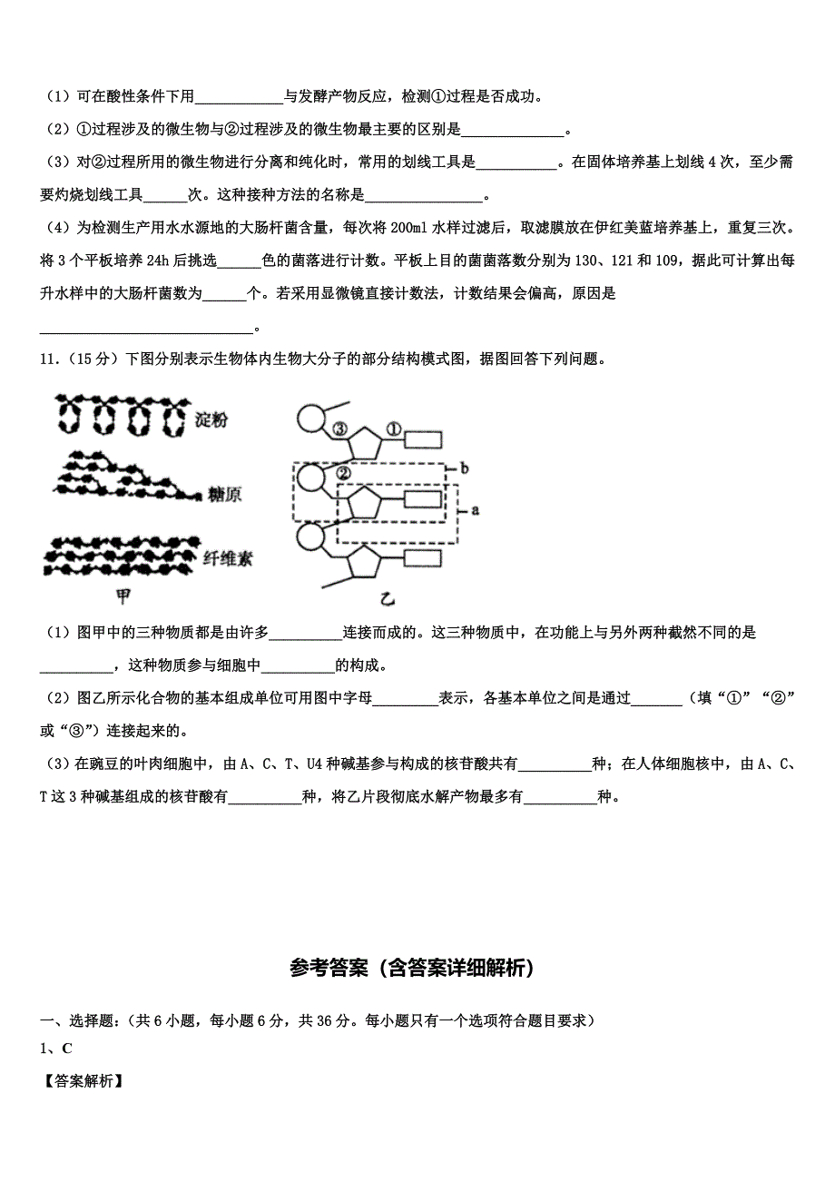 2023学年黑龙江省牡丹江市生物高二下期末检测试题（含解析）.doc_第4页