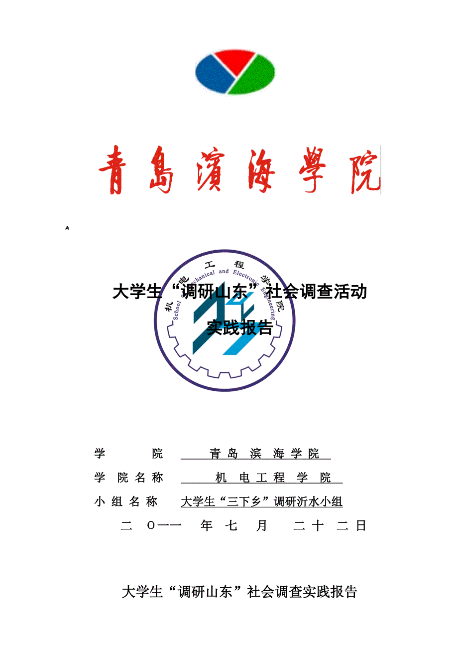 暑假实践报告临沂沂水_第1页