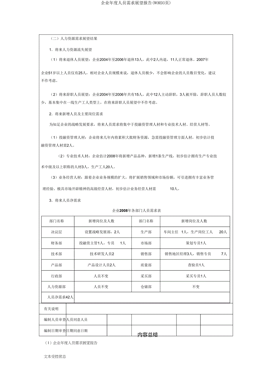 公司年度人员需求预测报告(WORD3页).doc_第2页