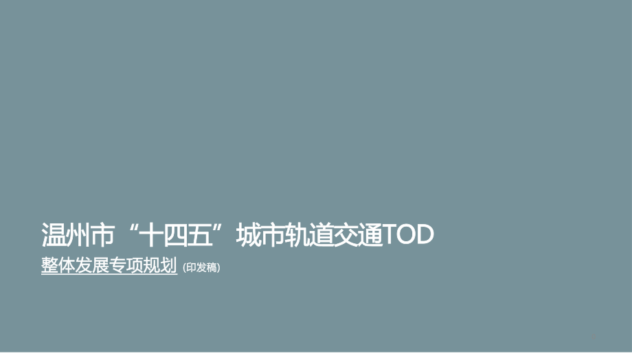 温州市“十四五”城市轨道交通TOD整体发展专项规划.docx_第1页