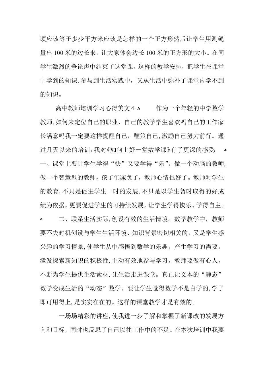 高中教师培训学习心得美文五篇_第5页