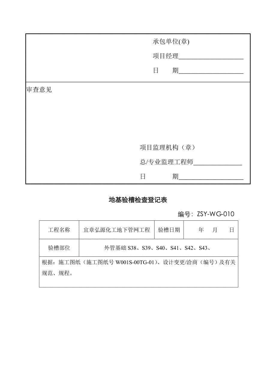 地基验槽检查记录表_第5页