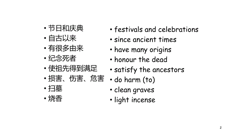 高一必修3Unit1FestivalsaroundtheworldUsefulphrases课件_第2页