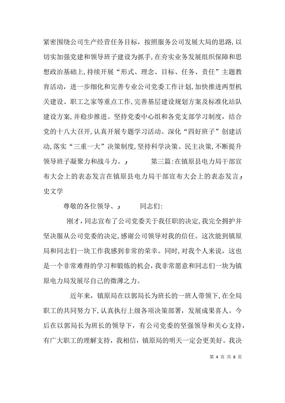 在新一届院领导班子宣布大会上的表态发言_第4页