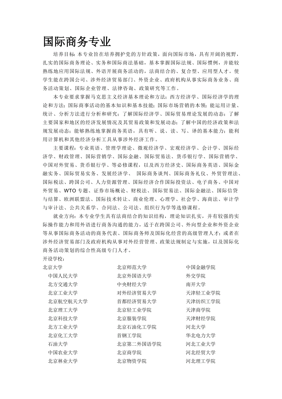 国际商务专业.doc_第1页