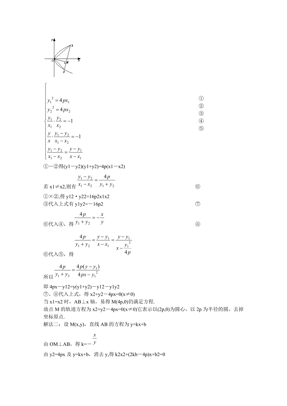 高考数学重点难点复习：轨迹方程的求法_第2页