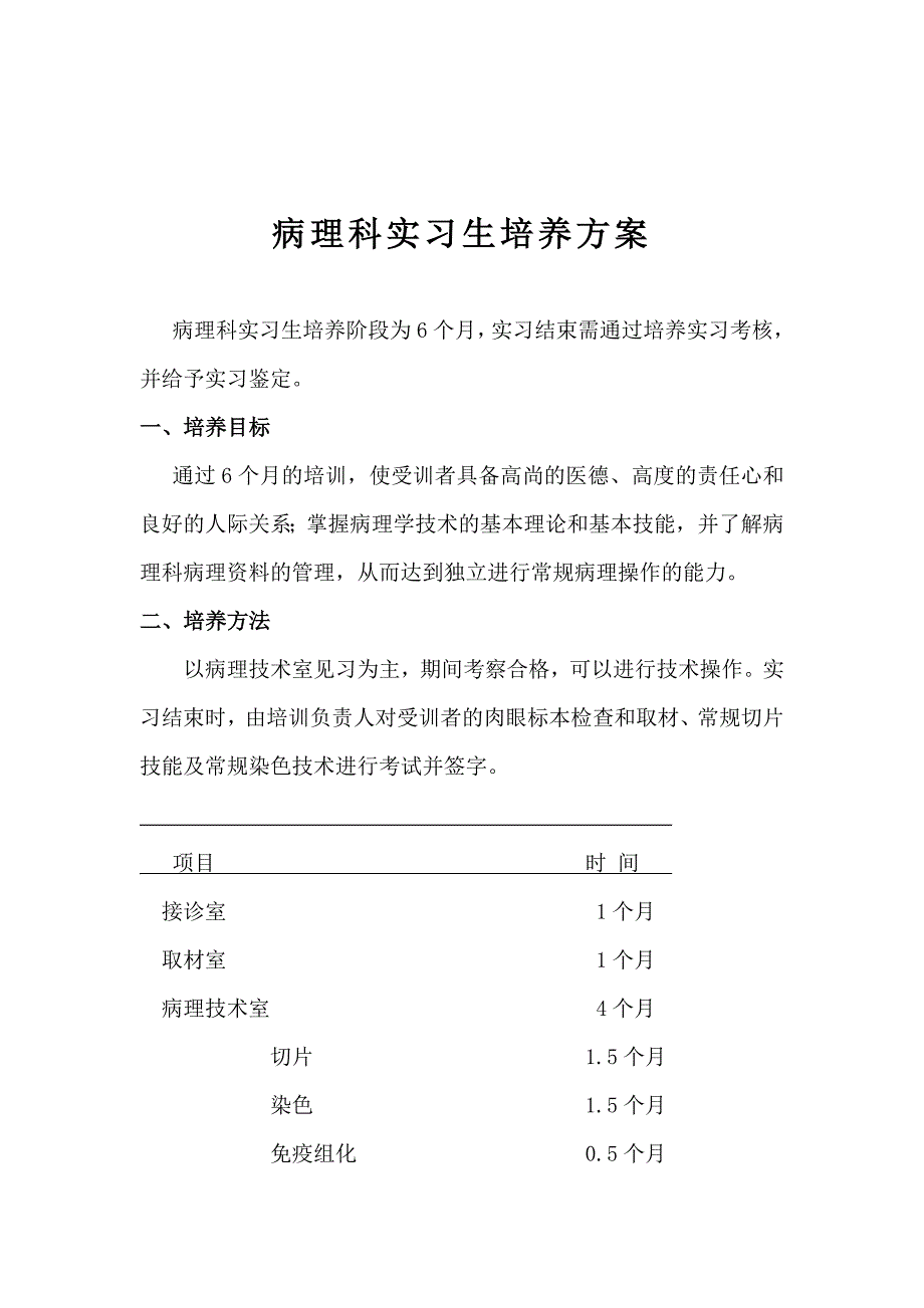 病理科实习生培养方案_第1页