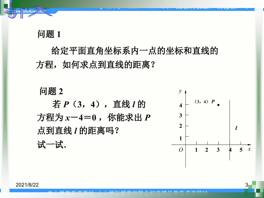 中职数学基础模块下册点到直线的距离推荐课件_第3页