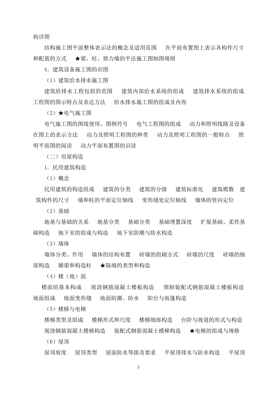 《建筑工程专业(工程造价专业)初中级技术职务任职资格考试大纲》20060406(修改).doc_第3页