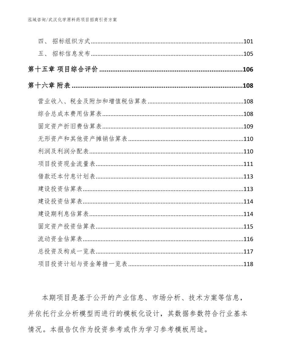 武汉化学原料药项目招商引资方案_第5页