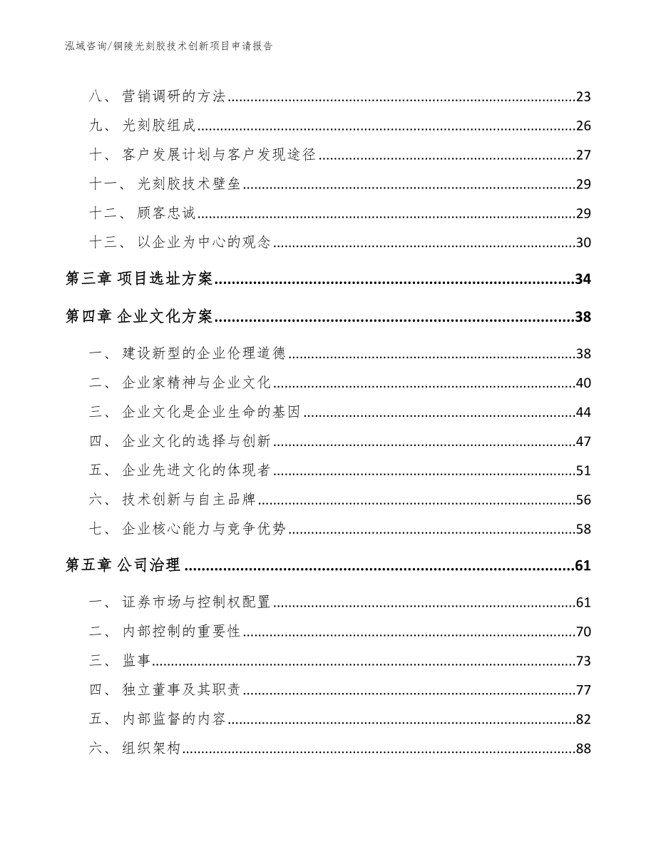 铜陵光刻胶技术创新项目申请报告模板范文_第4页