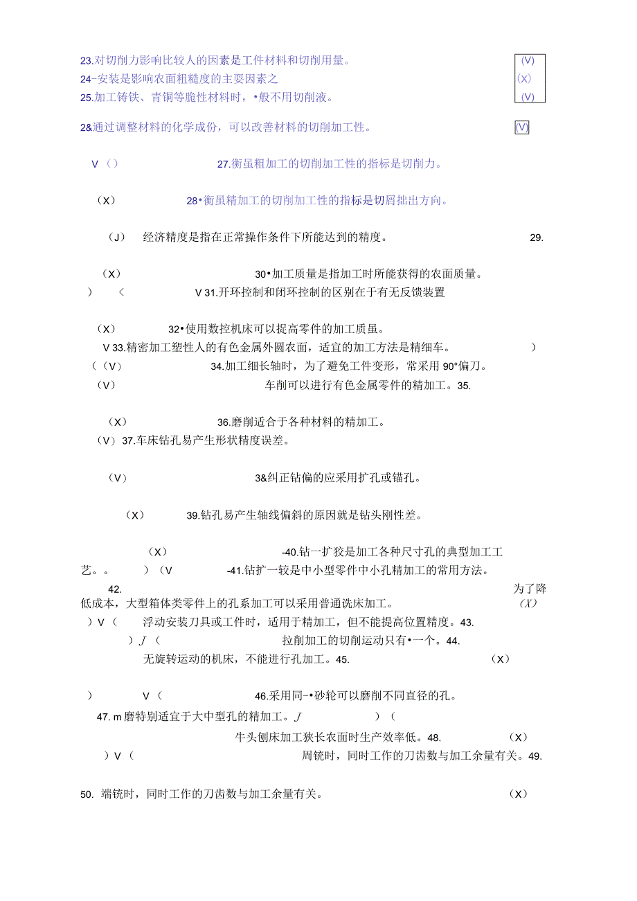 机械制造技术基础判断题知识交流_第4页