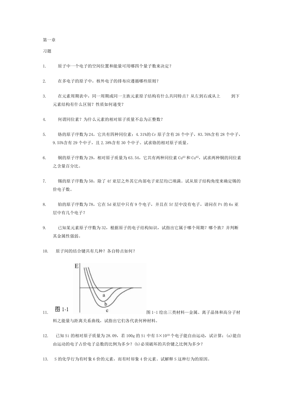 材料科学基础习题及答案_第1页