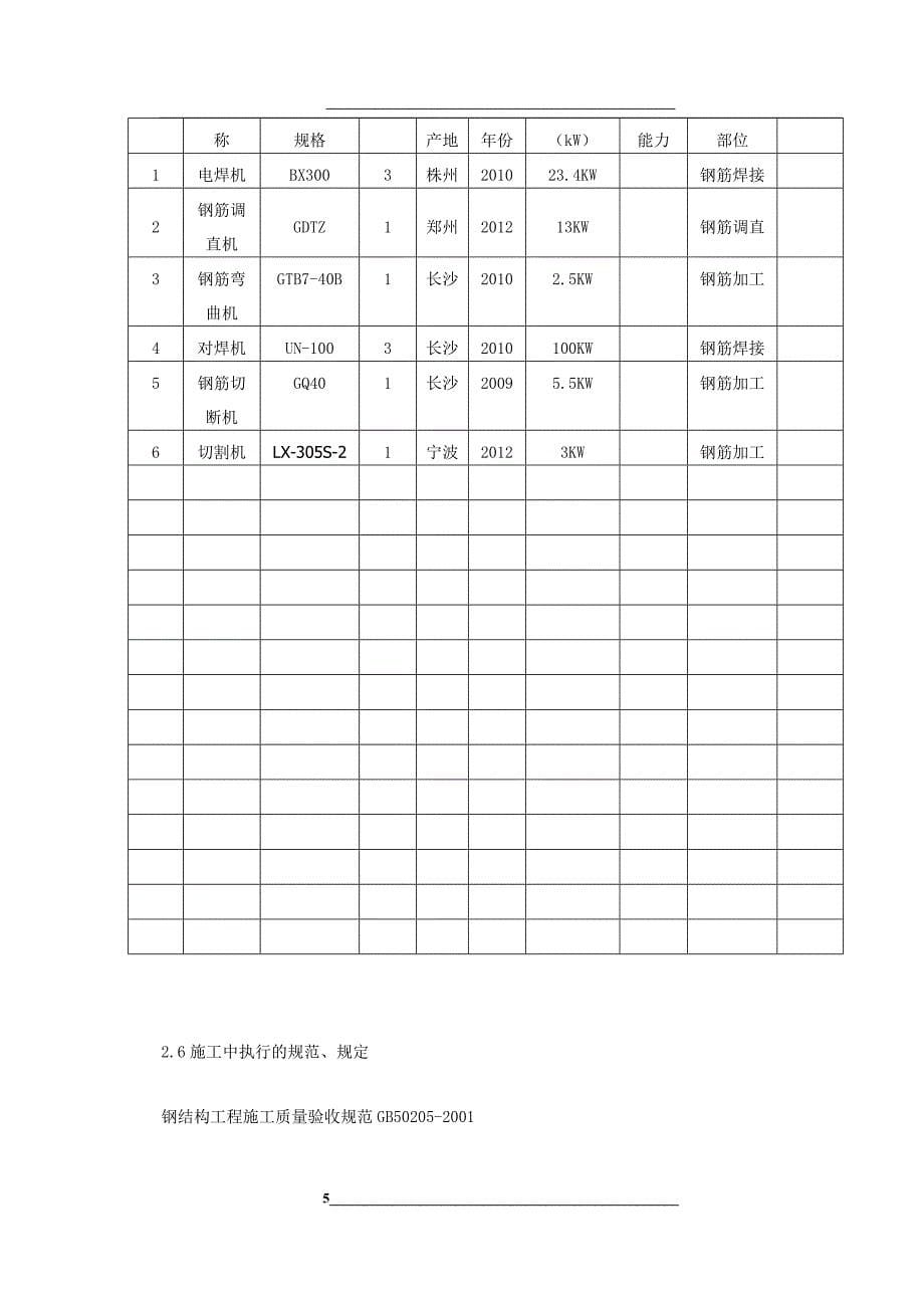 钢结构楼梯施工组织设计_第5页