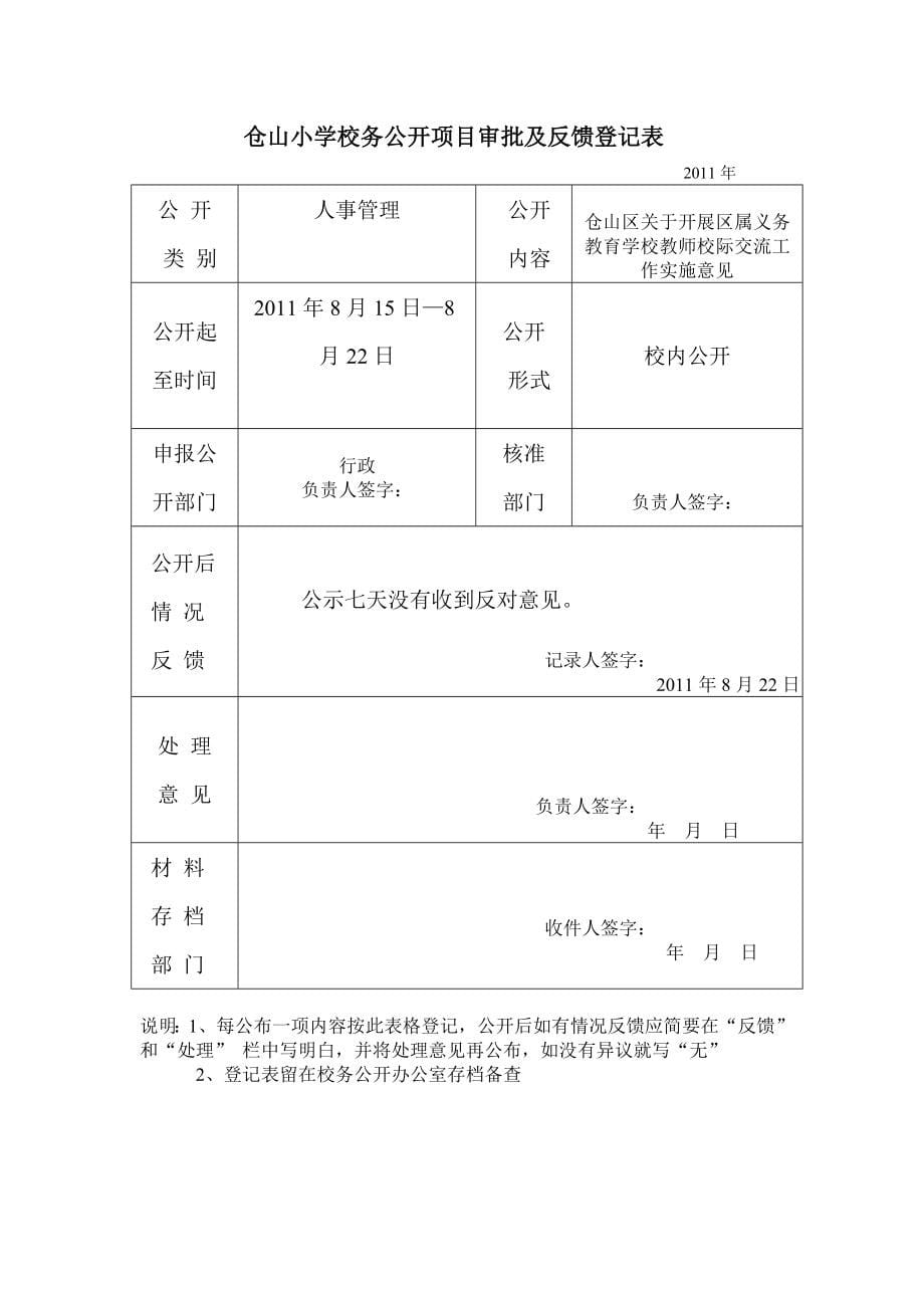 校务公开反馈表_第5页