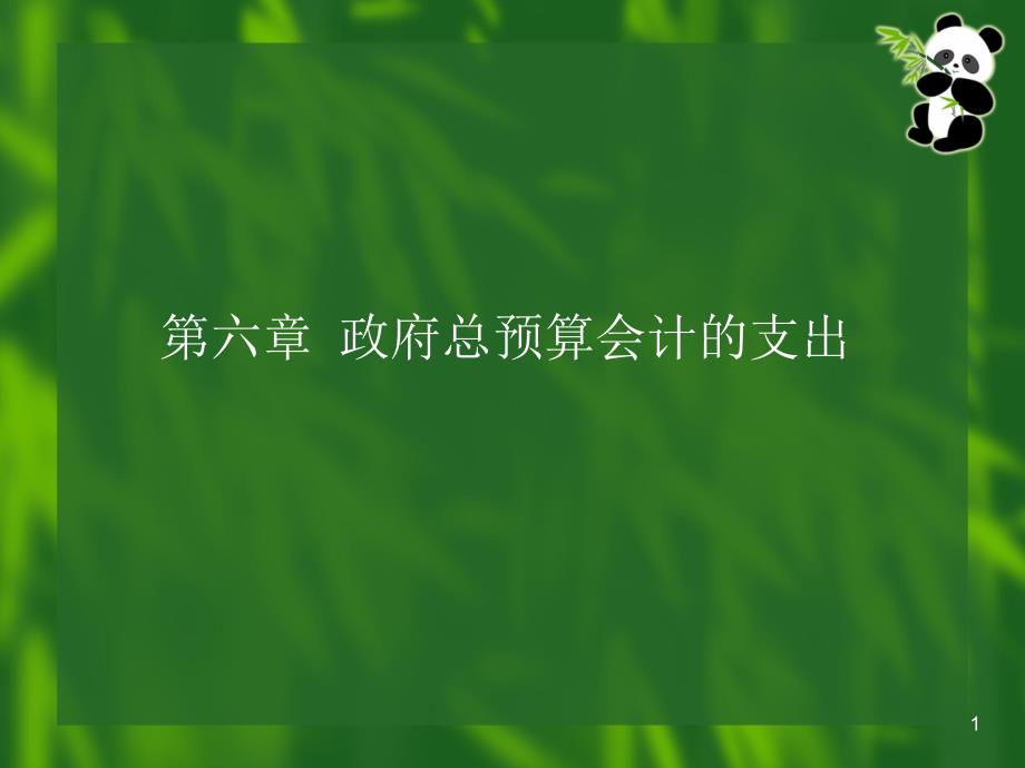 政府总预算会计的支出课件_第1页