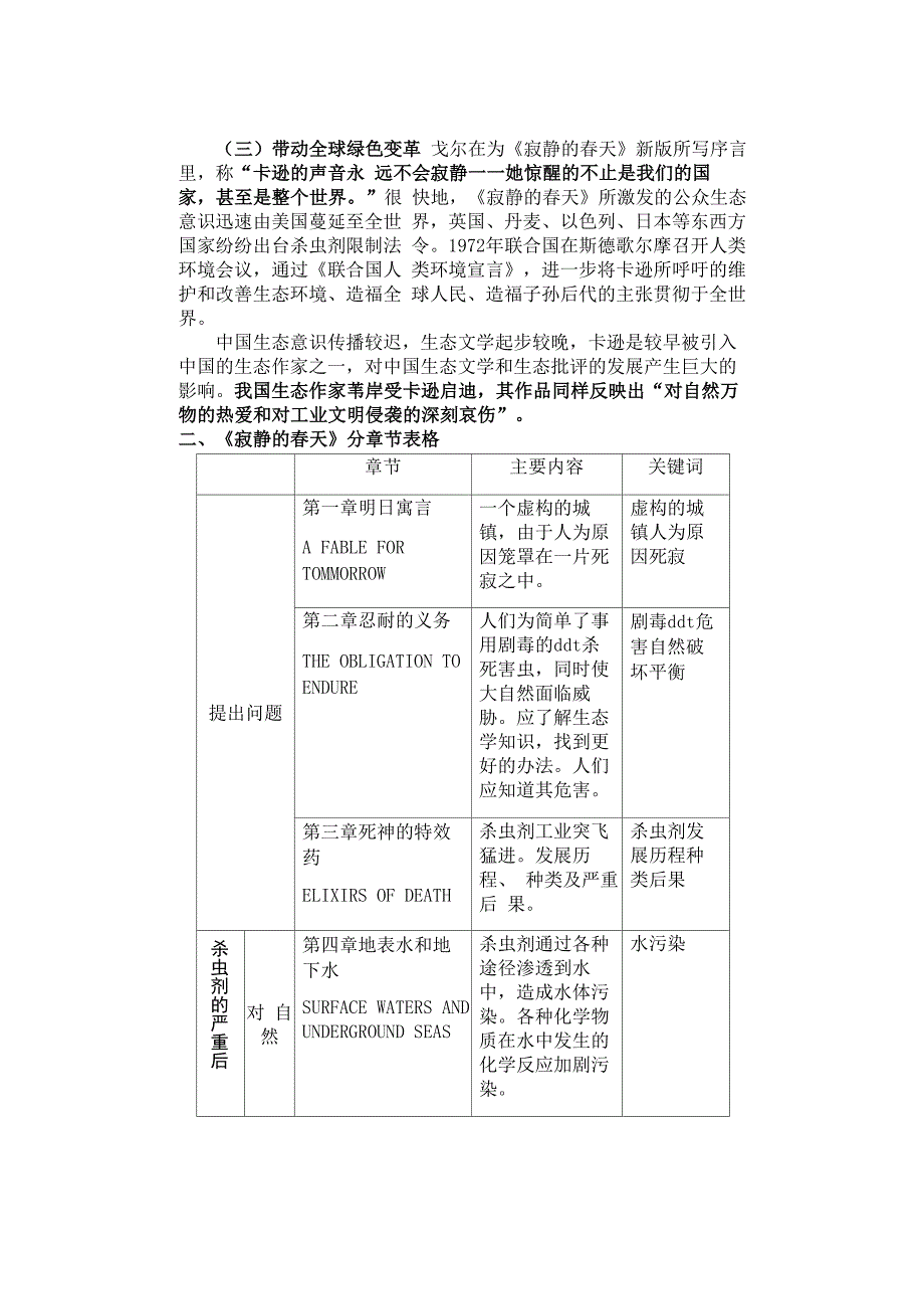 实用文档之《寂静的春天》讲学稿_第2页