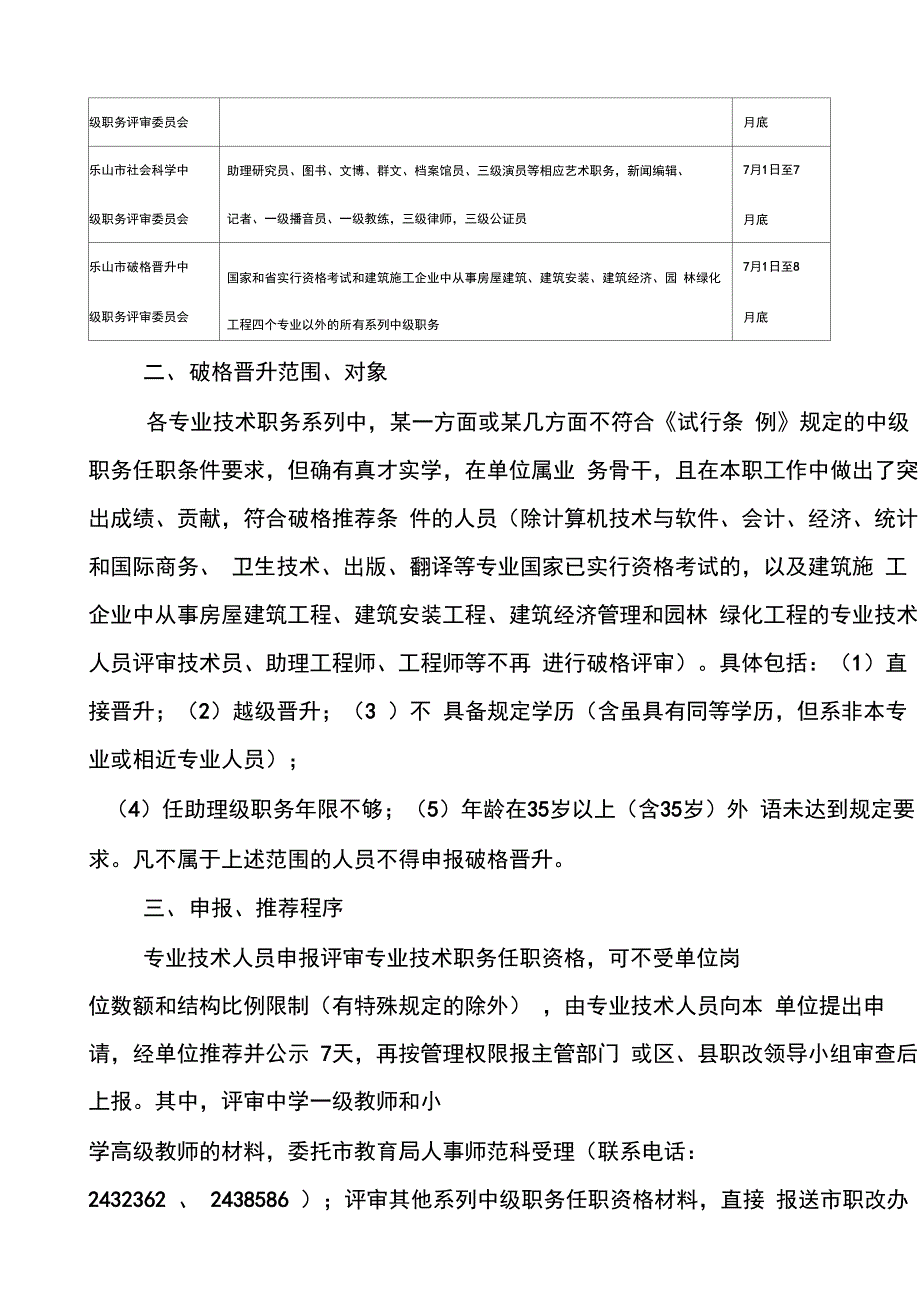 乐山市职称改革领导小组文件_第2页