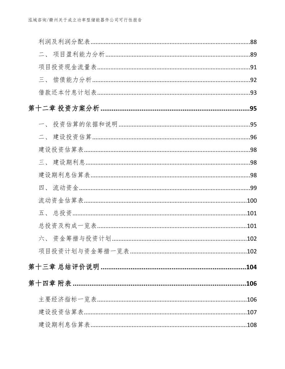 赣州关于成立功率型储能器件公司可行性报告_第5页