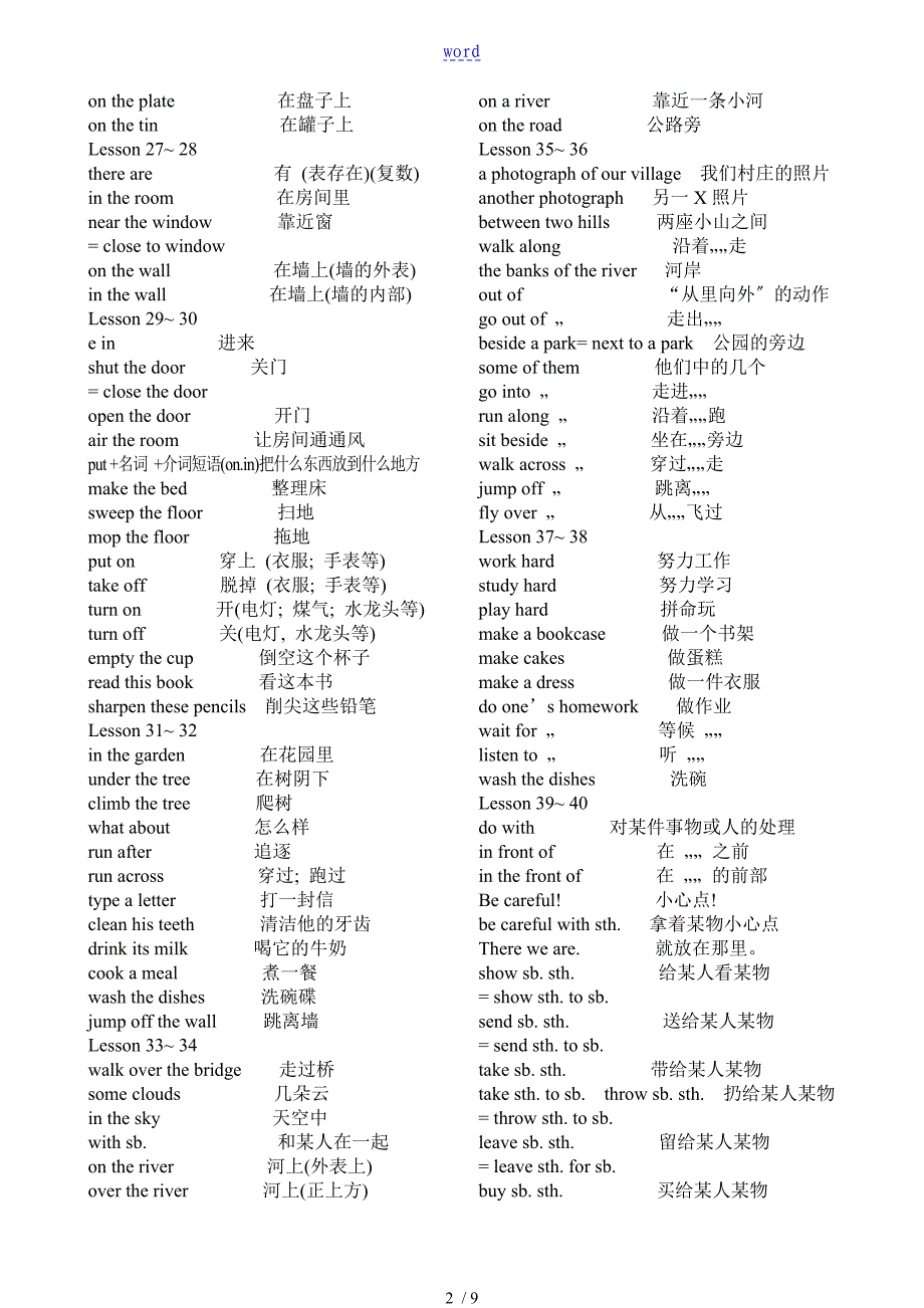 新概念一册短语大全免费_第2页