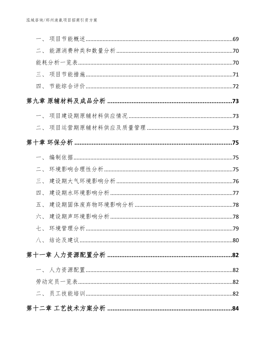 郑州液氨项目招商引资方案【范文模板】_第4页